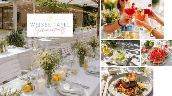 Weisse Tafel / Sommerparty
